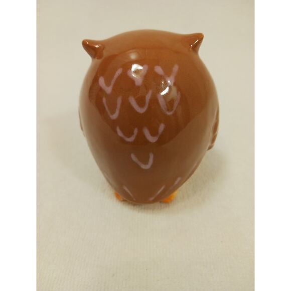 70s Owl 4" Figurine Ceramic Hand Painted Cottagecore Grannycore Hippie Retro - Picture 8 of 11
